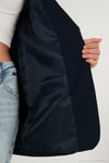 Relaxed Fit Mono Yaka Cepli Blazer Kadın Ceket 611BC00132 LACİVERT