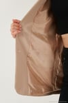 Relaxed Fit Mono Yaka Cepli Blazer Kadın Ceket 611BC00132 VİZON