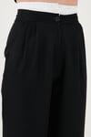 Relaxed Fit Yüksek Bel Bol Paça Kadın Pantolon 673P1012 SİYAH