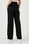 Relaxed Fit Yüksek Bel Bol Paça Kadın Pantolon 673P1012 SİYAH
