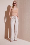 Relaxed Fit Yüksek Bel Bol Paça Kadın Pantolon 668YP5040 TAŞ