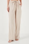 Relaxed Fit Yüksek Bel Bol Paça Kadın Pantolon 668YP5040 TAŞ