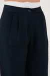Relaxed Fit Yüksek Bel Bol Paça Kadın Pantolon 673P1012 LACİVERT