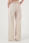 Relaxed Fit Yüksek Bel Bol Paça Kadın Pantolon 668YP5040 TAŞ