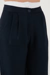 Relaxed Fit Yüksek Bel Bol Paça Kadın Pantolon 673P1012 LACİVERT