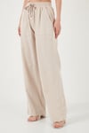 Relaxed Fit Yüksek Bel Bol Paça Kadın Pantolon 668YP5040 TAŞ