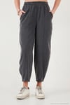 Relaxed Fit Yüksek Bel Daralan Paça Kadın Pantolon 668YP5456 ANTRASİT