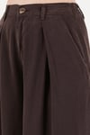 Relaxed Fit Yüksek Bel Geniş Paça Kadın Pantolon 668YP5515 KAHVE