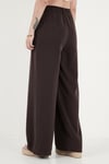 Relaxed Fit Yüksek Bel Geniş Paça Kadın Pantolon 668YP5515 KAHVE