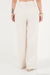 Relaxed Fit Yüksek Bel Geniş Paça Kadın Pantolon 668YP5515 TAŞ