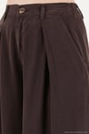 Relaxed Fit Yüksek Bel Geniş Paça Kadın Pantolon 668YP5515 KAHVE