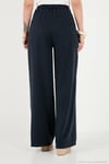 Relaxed Fit Yüksek Bel Geniş Paça Kadın Pantolon 668YP5515 LACİVERT