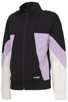 Renk Bloklu Pamuklu Dik Yaka Fermuarlı Kız Çocuk Sweat 922566-2001 SİYAH