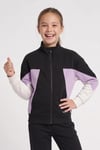 Renk Bloklu Pamuklu Dik Yaka Fermuarlı Kız Çocuk Sweat 922566-2001 SİYAH