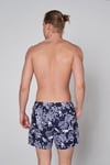 Resort Desenli Hızlı Kuruyan Erkek Mayo Short JFSSSW46 LACİVERT-BEYAZ
