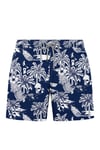 Resort Desenli Hızlı Kuruyan Erkek Mayo Short JFSSSW46 LACİVERT-BEYAZ