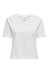 rex % 100 Pamuk Regular Fit V Yaka Kadın T Shirt 15352294 KREM