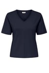 rex % 100 Pamuk Regular Fit V Yaka Kadın T Shirt 15352294 KOYU LACIVERT