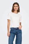 rex % 100 Pamuk Regular Fit Yuvarlak Yaka Kadın T Shirt 15344612 KREM
