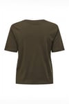 rex % 100 Pamuk Regular Fit Yuvarlak Yaka Kadın T Shirt 15344612 KOYU KAHVE