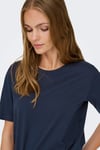 rex % 100 Pamuk Regular Fit Yuvarlak Yaka Kadın T Shirt 15344612 KOYU LACIVERT