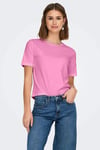 rex % 100 Pamuk Regular Fit Yuvarlak Yaka Kadın T Shirt 15344612 PEMBE