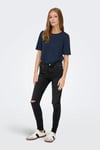 rex % 100 Pamuk Regular Fit Yuvarlak Yaka Kadın T Shirt 15344612 KOYU LACIVERT