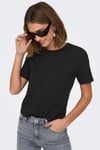 rex % 100 Pamuk Regular Fit Yuvarlak Yaka Kadın T Shirt 15344612 SİYAH