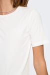 rex % 100 Pamuk Regular Fit Yuvarlak Yaka Kadın T Shirt 15344612 KREM