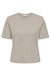rex % 100 Pamuk Regular Fit Yuvarlak Yaka Kadın T Shirt 15344612 TAŞ