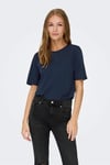 rex % 100 Pamuk Regular Fit Yuvarlak Yaka Kadın T Shirt 15344612 KOYU LACIVERT
