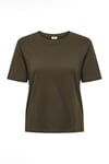rex % 100 Pamuk Regular Fit Yuvarlak Yaka Kadın T Shirt 15344612 KOYU KAHVE