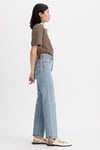 Ribcage Pamuklu Yüksek Bel Düz Paça Jeans Kadın Kot Pantolon A7743-0011 AÇIK MAVİ