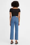 Ribcage Pamuklu Yüksek Bel Straight Fit Jeans Kadın Kot Pantolon A7743-0002 MAVİ