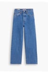 Ribcage Pamuklu Yüksek Bel Straight Fit Jeans Kadın Kot Pantolon A7743-0002 MAVİ