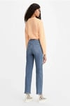 Ribcage Pamuklu Yüksek Bel Straight Fit Düz Kısa Paça Jeans Kadın Kot Pantolon A7743-0001 AÇIK MAVİ