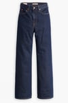 Ribcage Straight Fit Yüksek Bel Düz Paça Jeans Kadın Kot Pantolon 003VD-0001 LACİVERT
