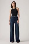 Ribcage Straight Fit Yüksek Bel Düz Paça Jeans Kadın Kot Pantolon 003VD-0003 KOYU MAVİ