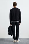 Rowan Logolu Bisiklet Yaka Örme Erkek Sweat 112030195 SİYAH