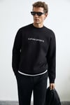 Rowan Logolu Bisiklet Yaka Örme Erkek Sweat 112030195 SİYAH