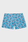 Santana Junior Desenli LAstikli Bel Boxer Erkek Çocuk Mayo Short SR2631000008 MAVİ