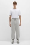 Şardonlu Loose Fit Normal Bel Lastikli Paça Erkek Eşofman Altı 0010549-80018 AÇIK GRİ
