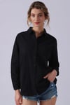 SD Luxury Oversize Bayan Gömlek 6781001 SİYAH