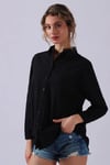 SD Luxury Oversize Bayan Gömlek 6781001 SİYAH