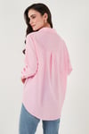 SD Luxury Oversize Kadın Gömlek 6781001 PEMBE