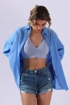 SD Luxury Oversize Kadın Gömlek 6781001 MAVİ