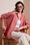 SD Luxury Oversize Kadın Gömlek 6781001 Tarçın