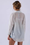 SD Luxury Pamuk Karışımlı Oversize Fit Uzun Kollu 2'li Paket Bayan Gömlek 6781001S2 BEYAZ-HARDAL