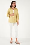SD Luxury Pamuk Karışımlı Oversize Fit Uzun Kollu 2'li Paket Bayan Gömlek 6781001S2 HARDAL-YEŞİL