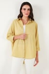 SD Luxury Pamuk Karışımlı Oversize Fit Uzun Kollu 2'li Paket Bayan Gömlek 6781001S2 PEMBE-HARDAL